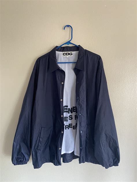 CDG: Dot Coach Jacket (Navy) 